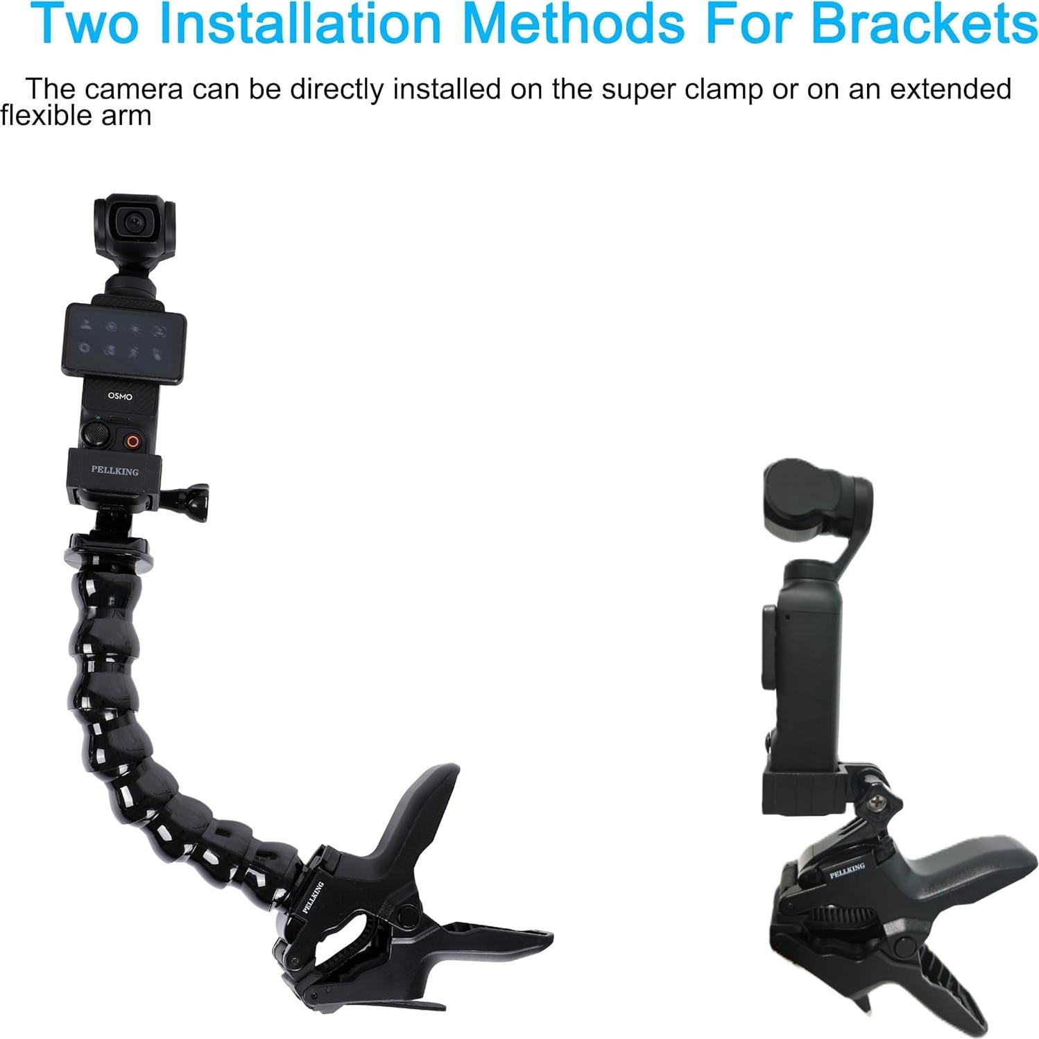 Soporte de Sujeción PellKing Gooseneck para DJI Osmo Pocket 3 y GoPro