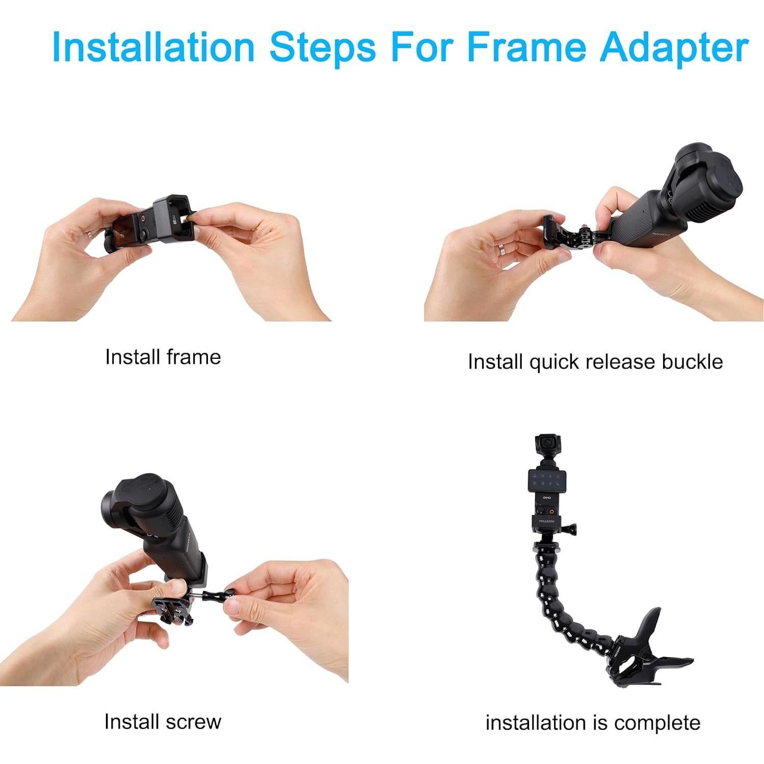 Soporte de Sujeción PellKing Gooseneck para DJI Osmo Pocket 3 y GoPro