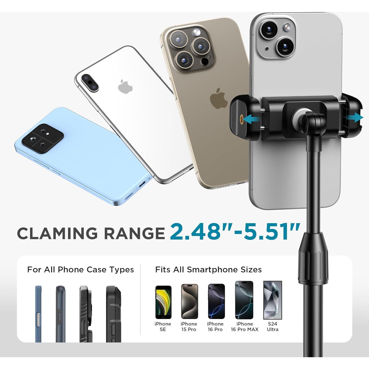 Soporte Telescópico para Webcam InnoGear WTS29 con Soporte para Teléfono