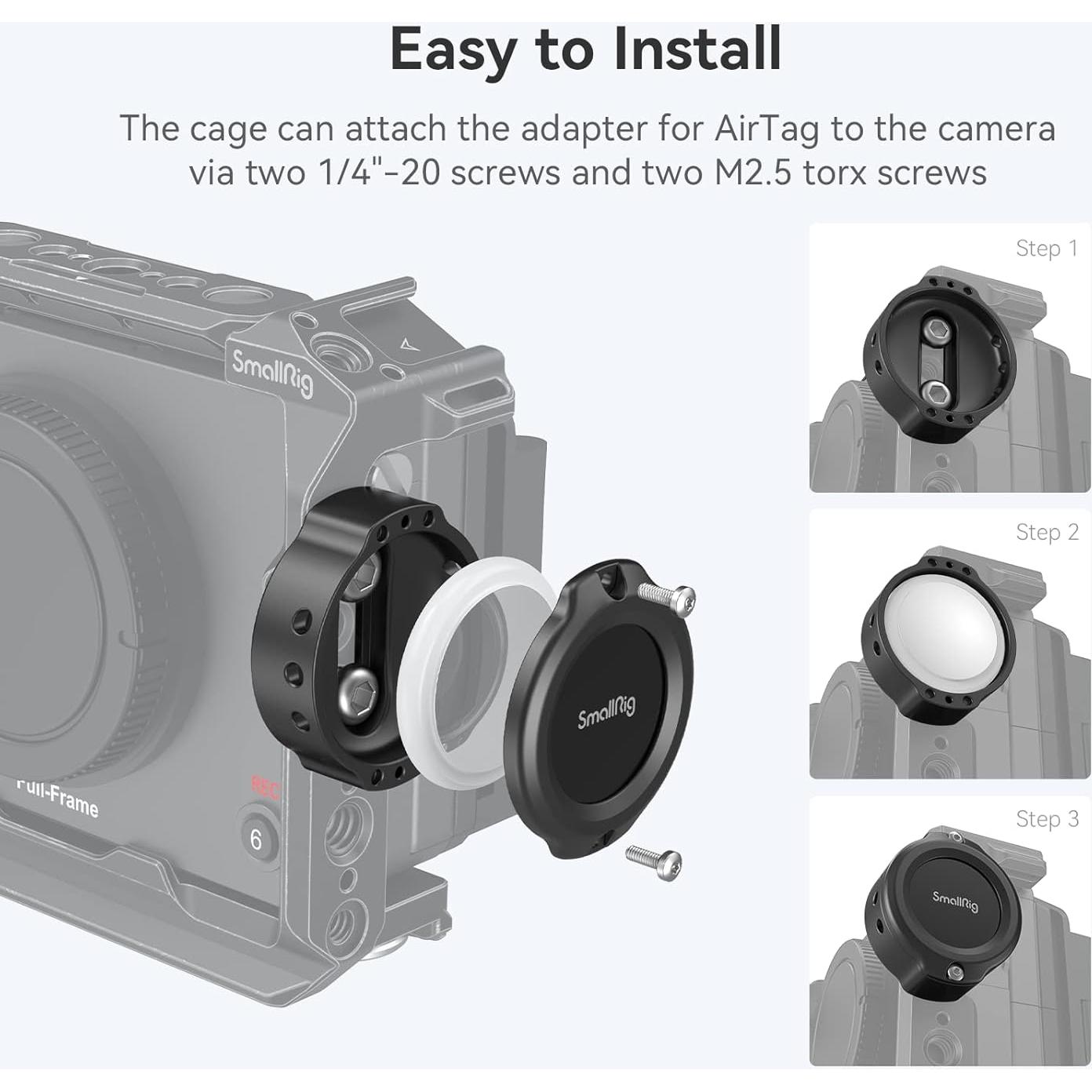 Cage para AirTag SmallRig MD4149 con Doble Montaje 1/4"-20