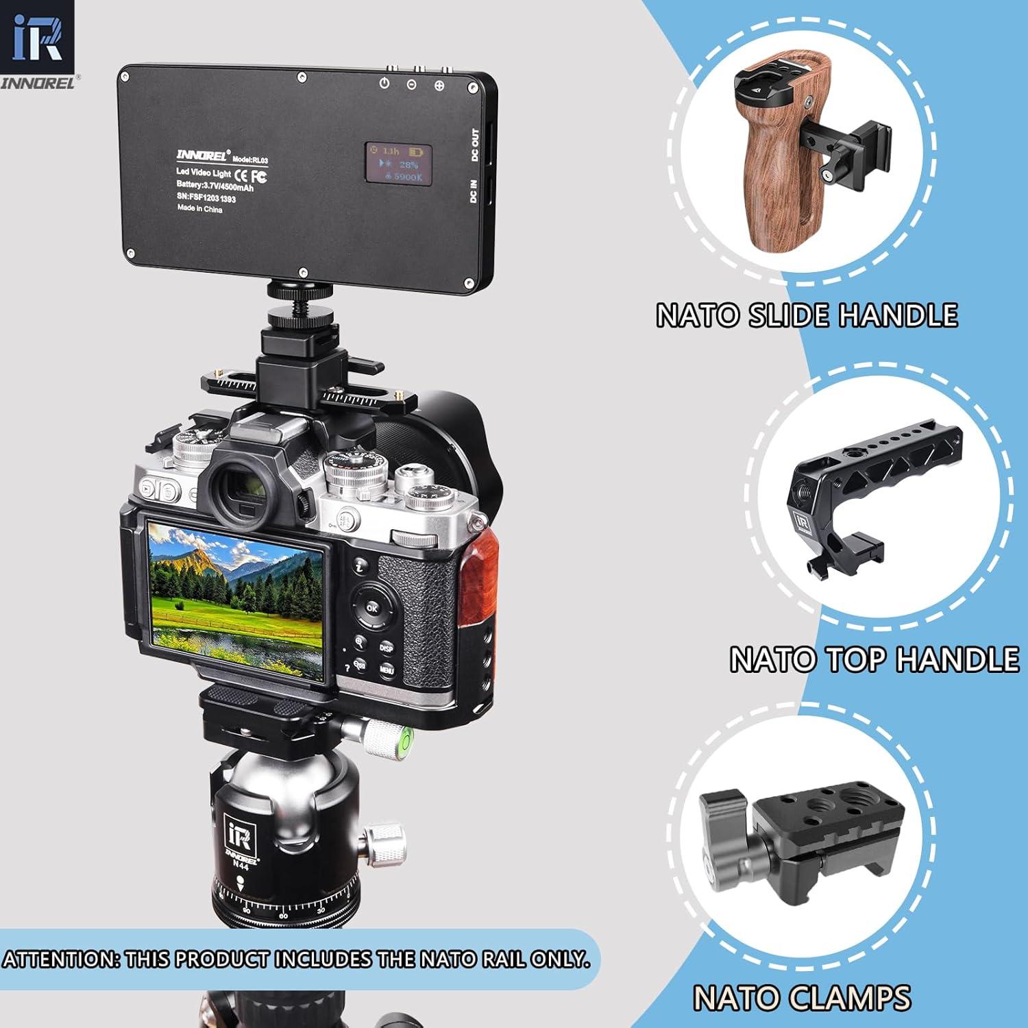 Riel NATO liberación rápida INNOREL 85mm aluminio 2 paquetes