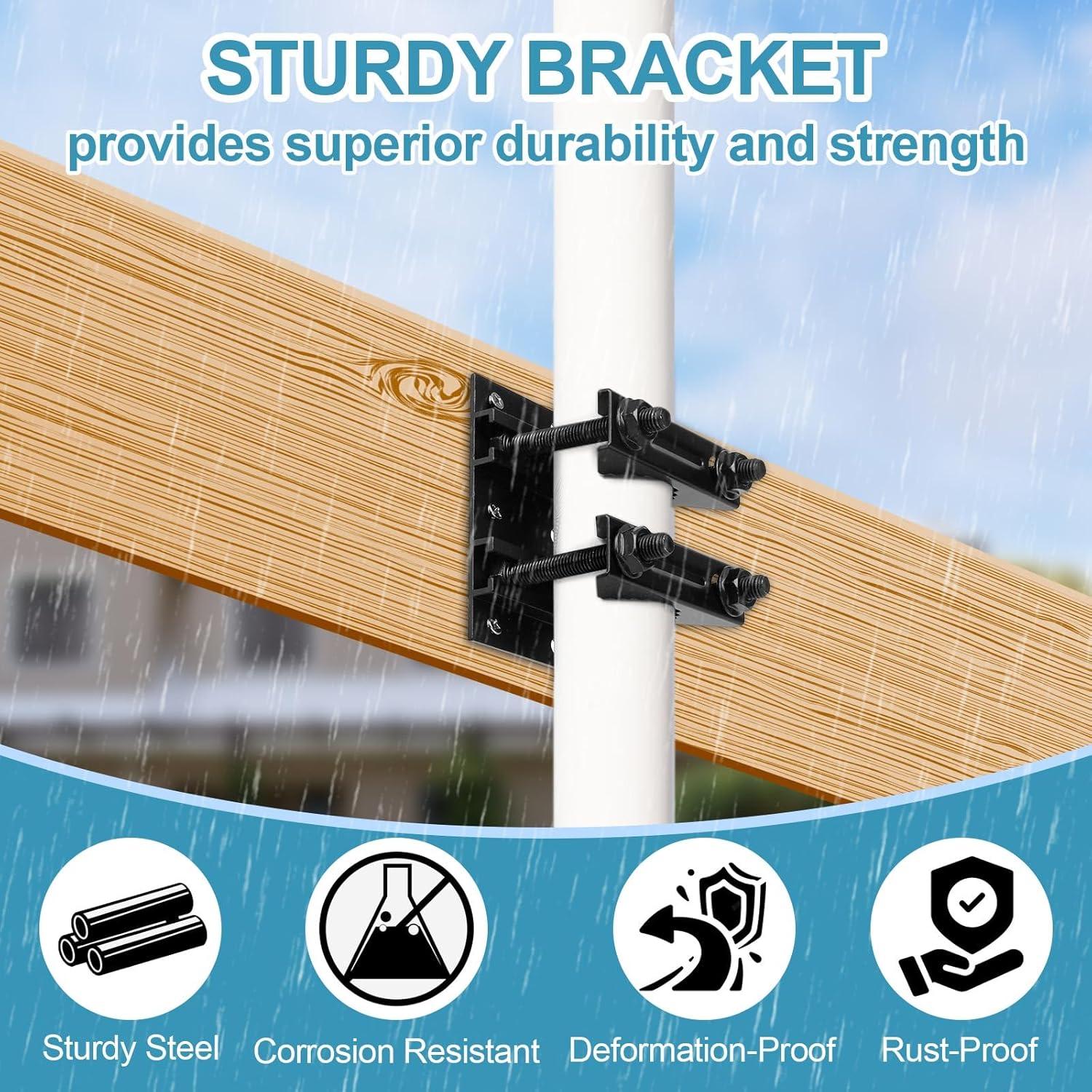 Kit de Montaje en Poste UVKDEENK - 4 Soportes para Antena 6.78 cm