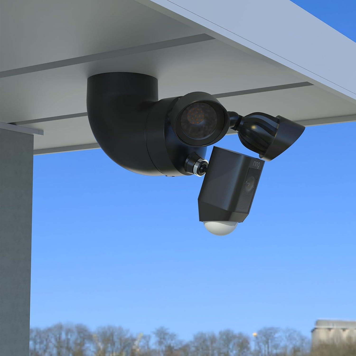 Soporte de Alero SURVADV para Ring y Blink Floodlight - Negro