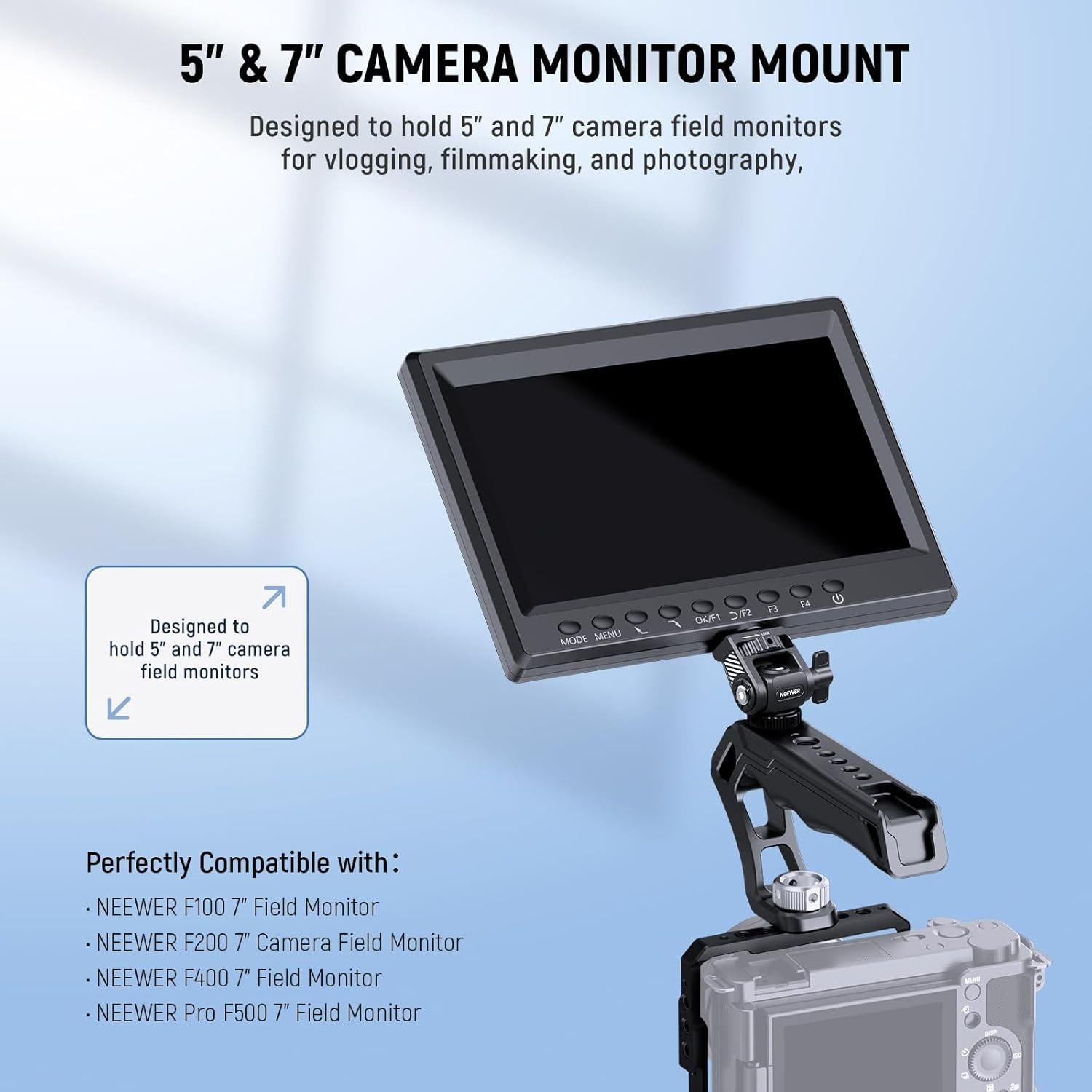 Soporte de Monitor NEEWER 5" y 7" con Giro 360° y Inclinación 180°