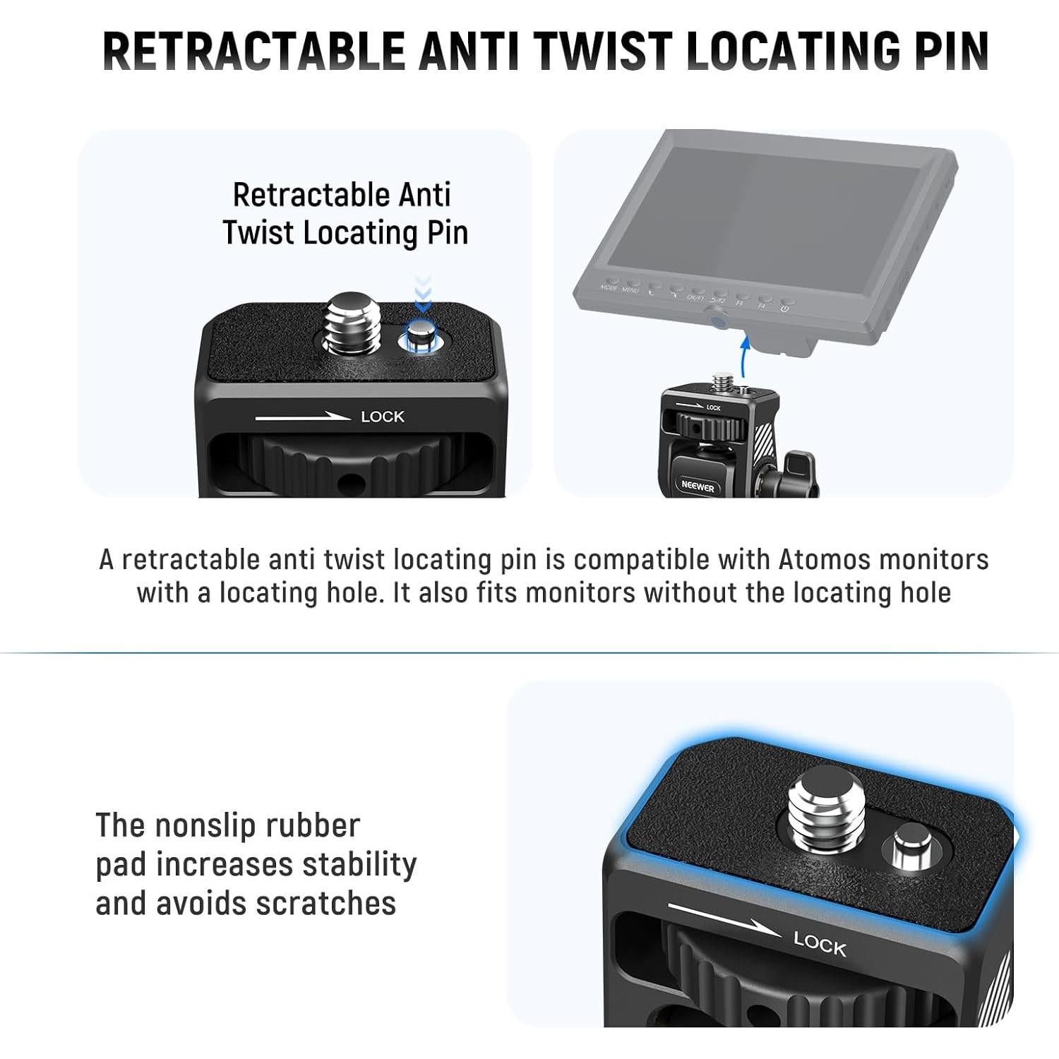 Soporte de Monitor NEEWER 5" y 7" con Giro 360° y Inclinación 180°