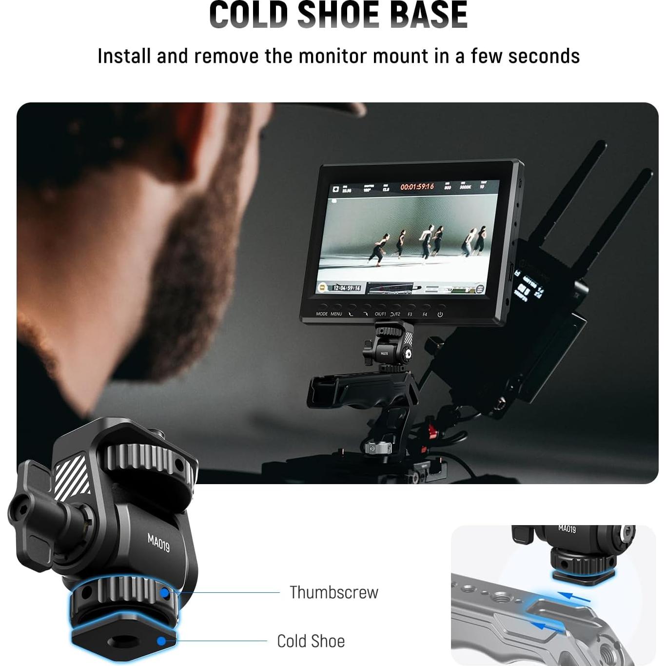 Soporte de Monitor NEEWER 5" y 7" con Giro 360° y Inclinación 180°