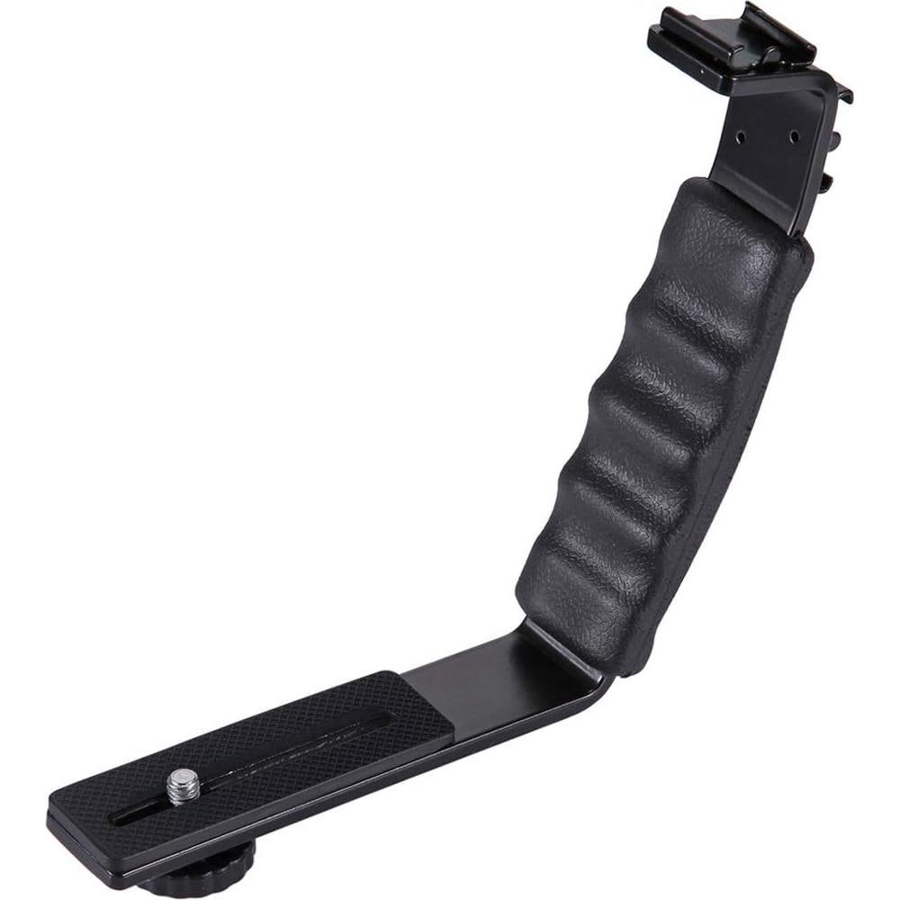 Soporte de cámara L Puluz aluminio con empuñadura y montajes