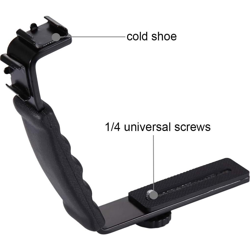 Soporte de cámara L Puluz aluminio con empuñadura y montajes