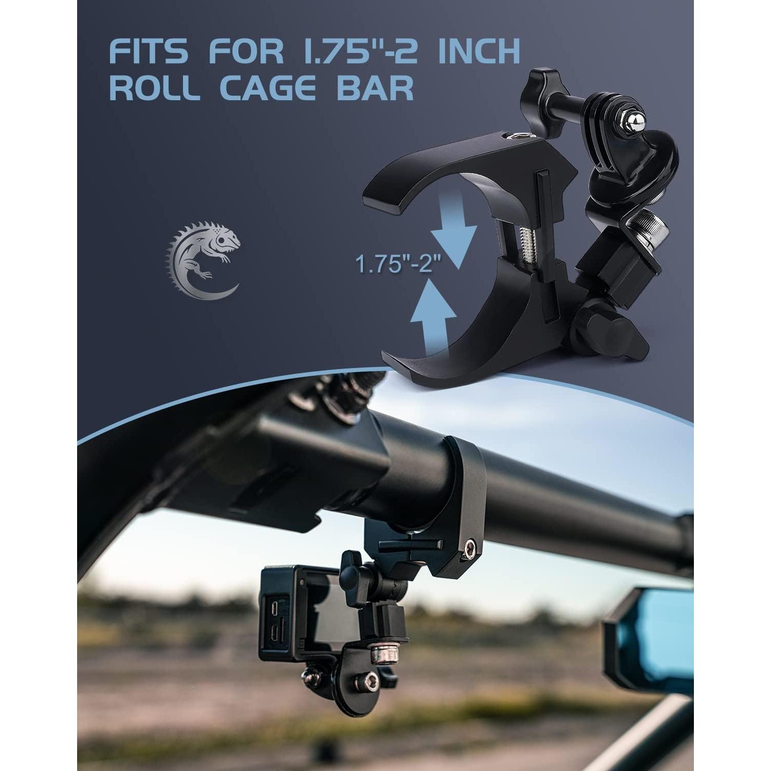 Soporte de Montaje C-Clamps Lupar para UTV 1.75-2" Aluminio