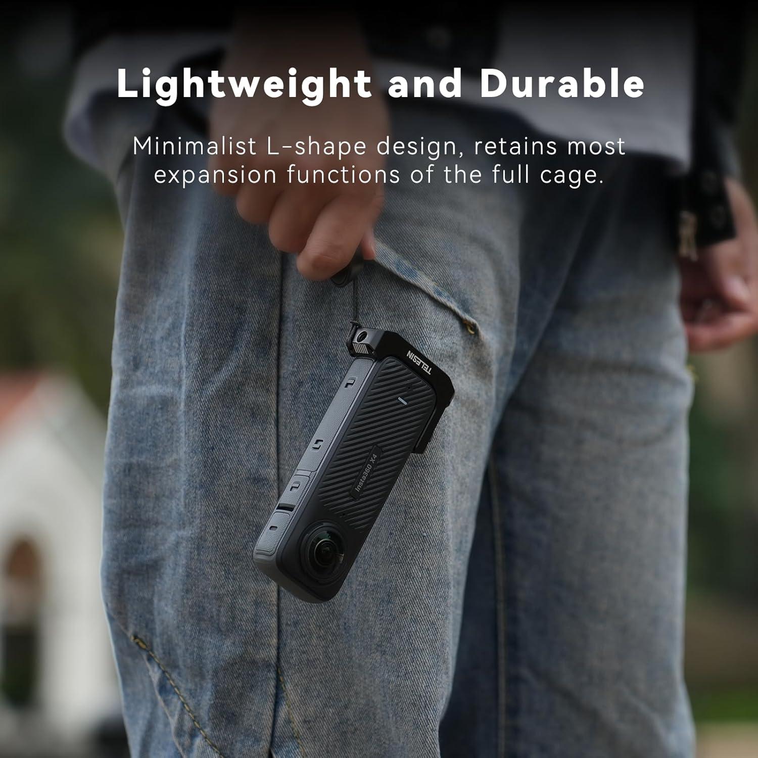 Soporte en L TELESIN para X4 - Aluminio, 90° Expandible