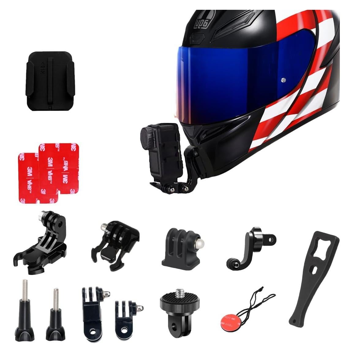 Kit de Montaje de Barbilla AGV K1S Fibra de Carbono 11 Piezas
