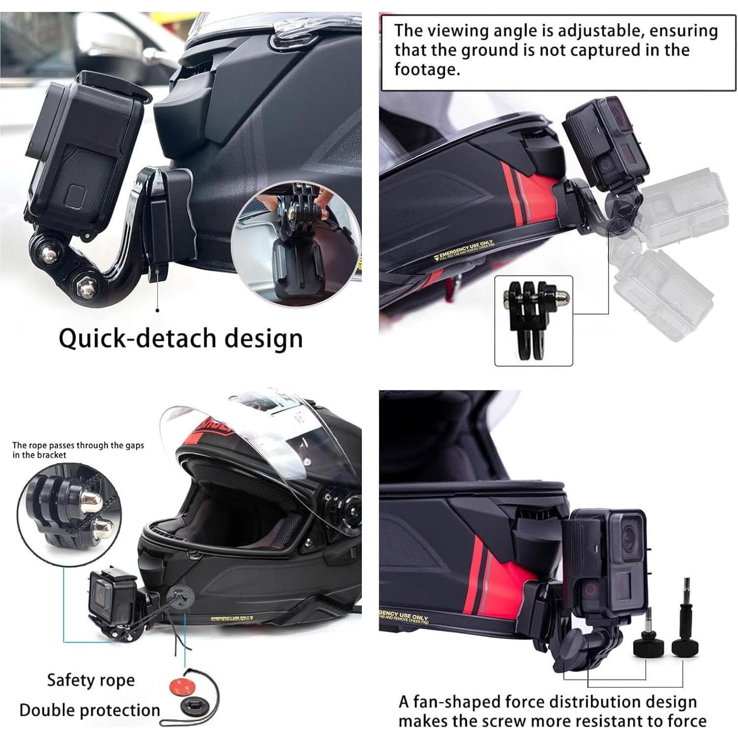 Kit de Montaje de Barbilla AGV K1S Fibra de Carbono 11 Piezas