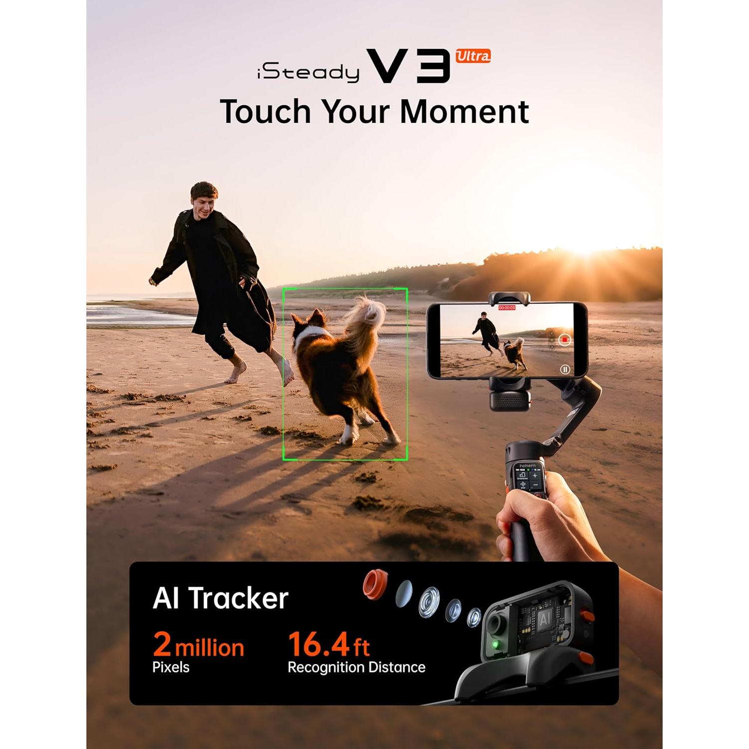 Estabilizador de Cardán Hohem iSteady V3 para Smartphone Negro