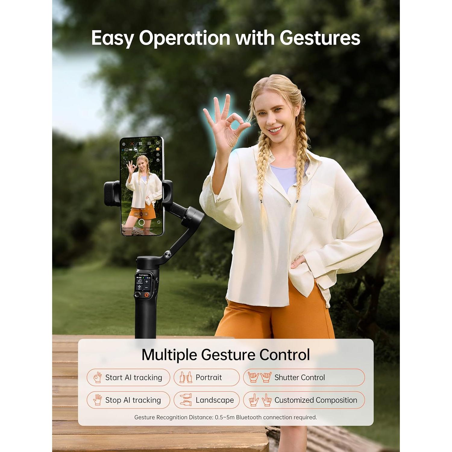 Estabilizador de Cardán Hohem iSteady V3 para Smartphone Negro