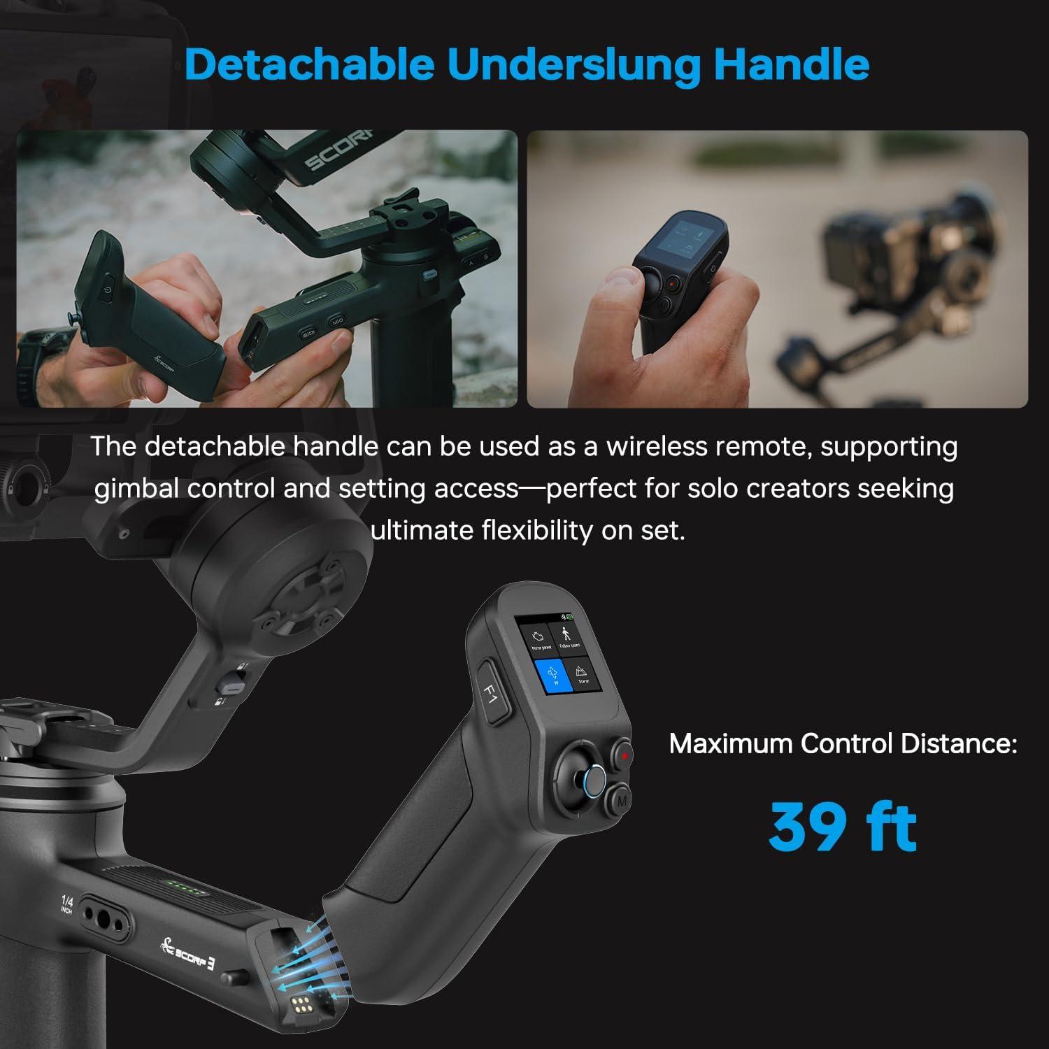 Estabilizador de Video FeiyuTech SCORP 3 con Mango Desmontable