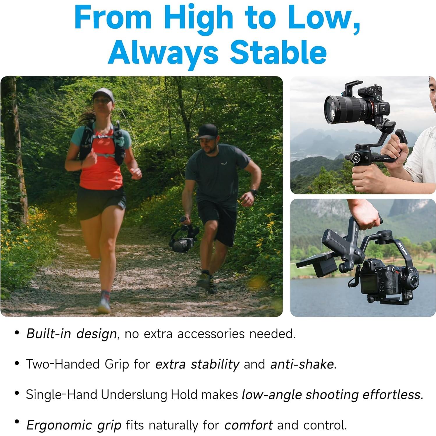 Estabilizador de cámara Feiyu SCORP-C2 - Carga útil 3.5kg