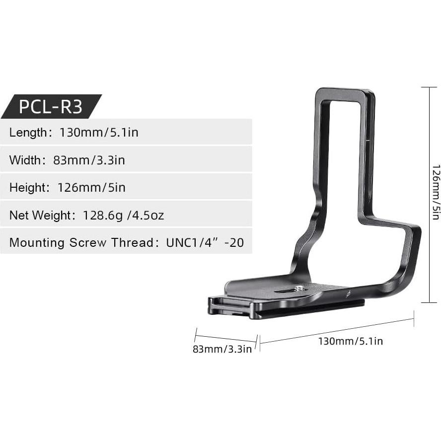 Placa L SUNWAYFOTO PCL-R3 para Cámara Canon EOS R3