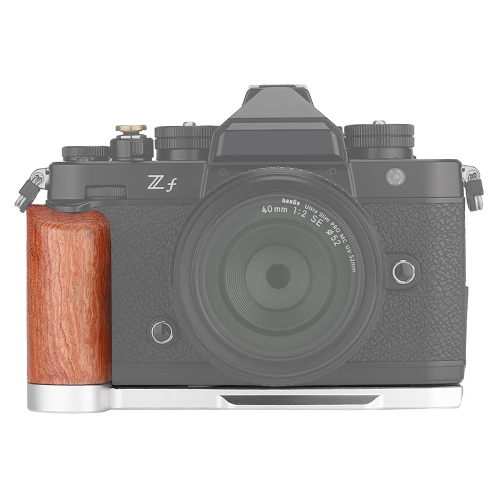 Soporte en L LEFTFOTO para cámara Nikon ZF con empuñadura de madera