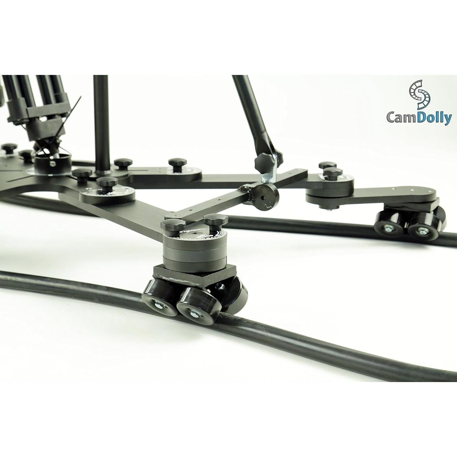 CamDolly Cinema System + 2 Rails - The World's Most Flexible Camera Dolly and Slider System w/SnakeTrack Flexible CamDolly Rails x2-100ft (2x50ft) of Solid Flexible Rubber Tracks