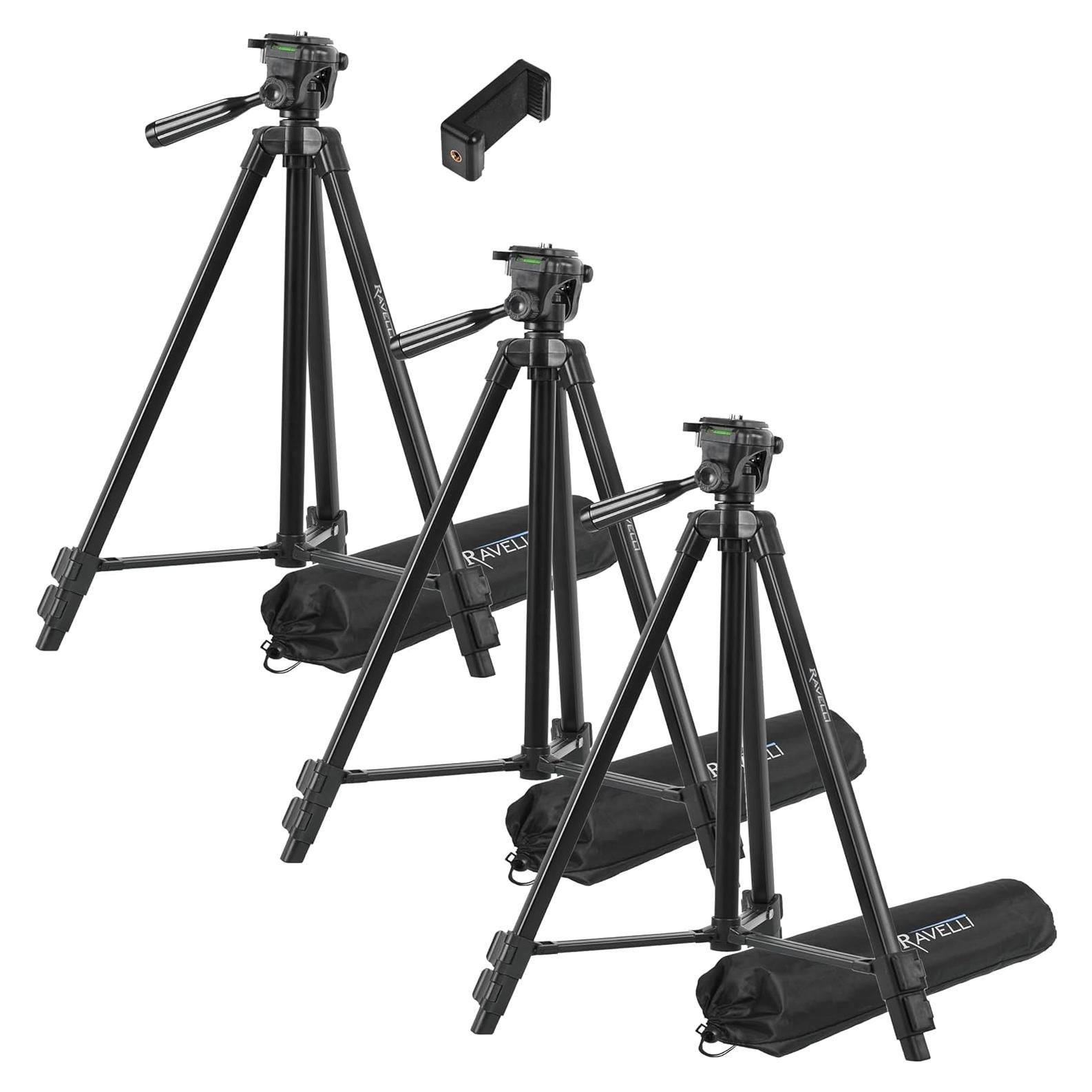 Trípode Ligero Ravelli APLT3 53" (3 Paquete) con Soporte