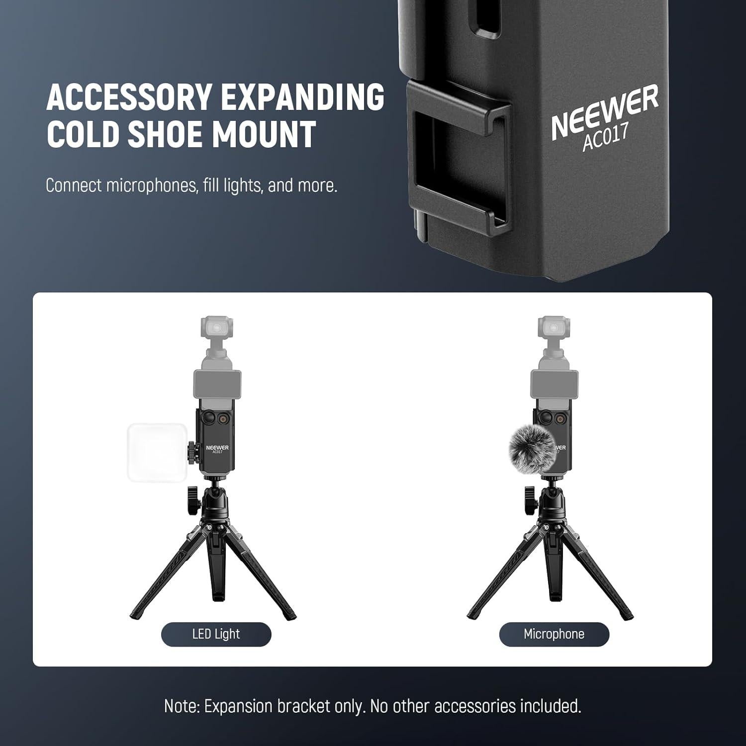 Adaptador de Montaje Extensible NEEWER AC017 para DJI Osmo Pocket 3