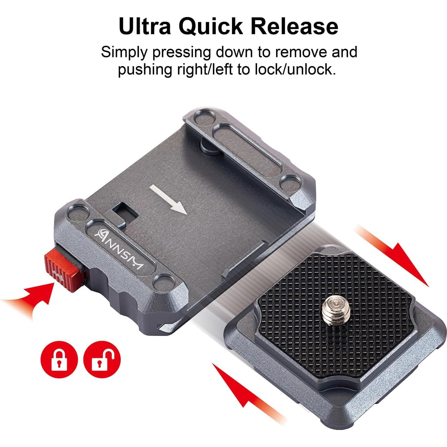 Placa de liberación rápida ANNSM QR300 para cámara DSLR