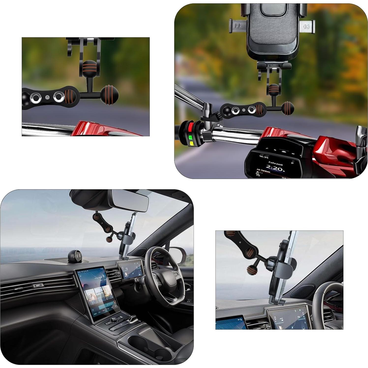 Adaptador Triple de Bola de Aluminio 25mm para Soportes RAM