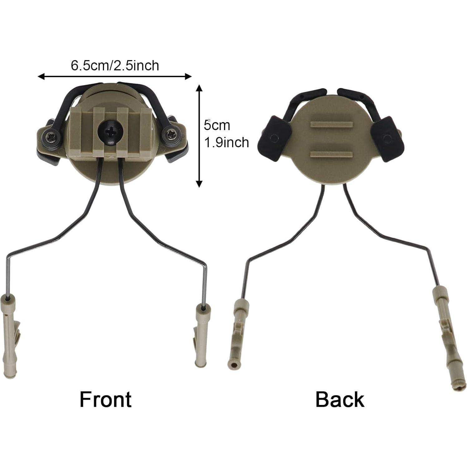 Adaptador de Auriculares Táctico Qavctw para Casco FAST 19-21mm