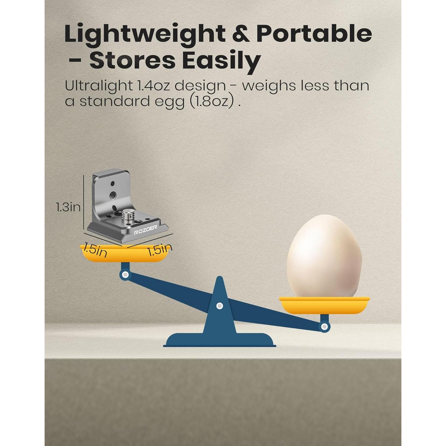 Placa de Liberación Rápida en L ROZOER para Insta360 X5/X4/X3