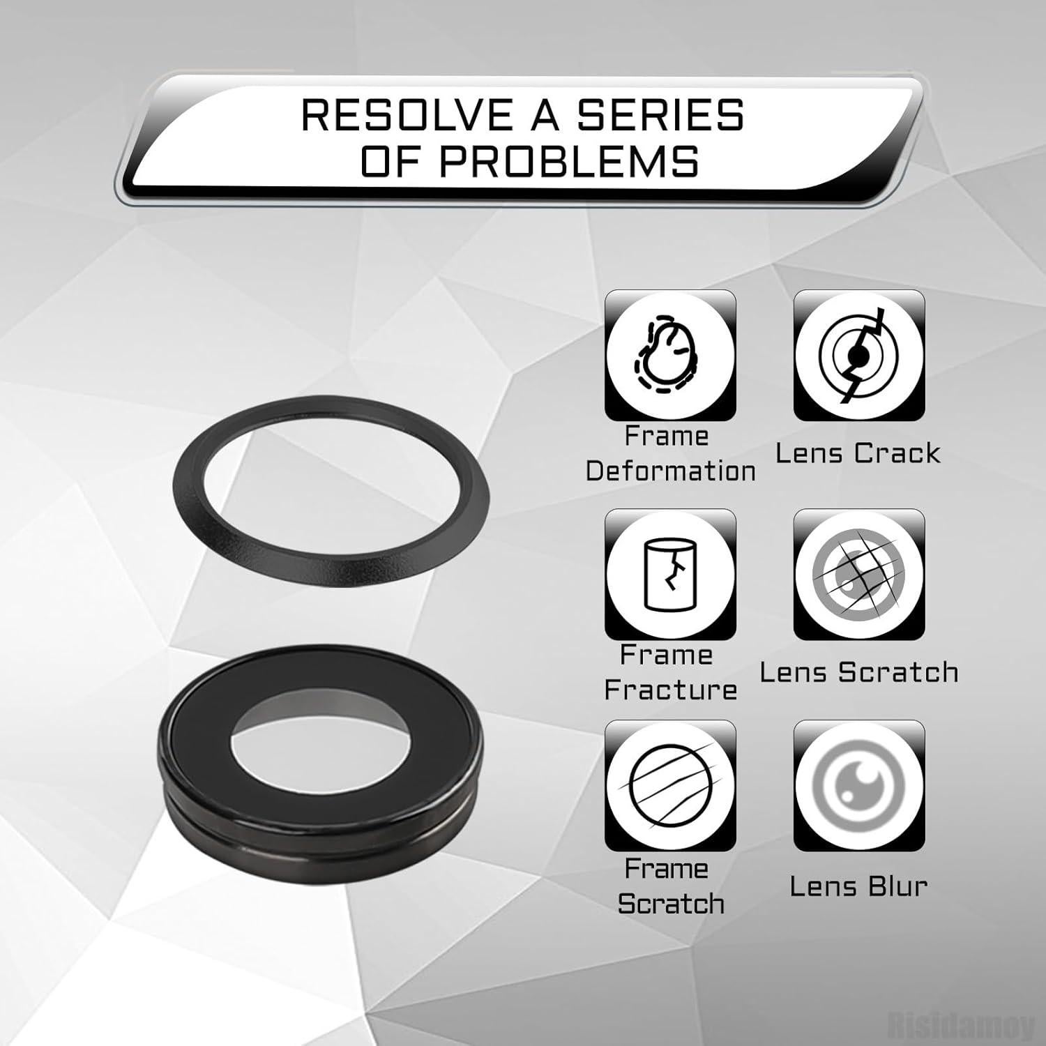 Cristal de Lente de Cámara para iPhone 8 con Marco y Herramientas