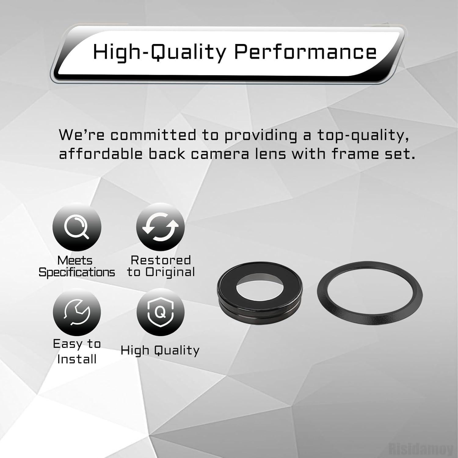 Cristal de Lente de Cámara para iPhone 8 con Marco y Herramientas