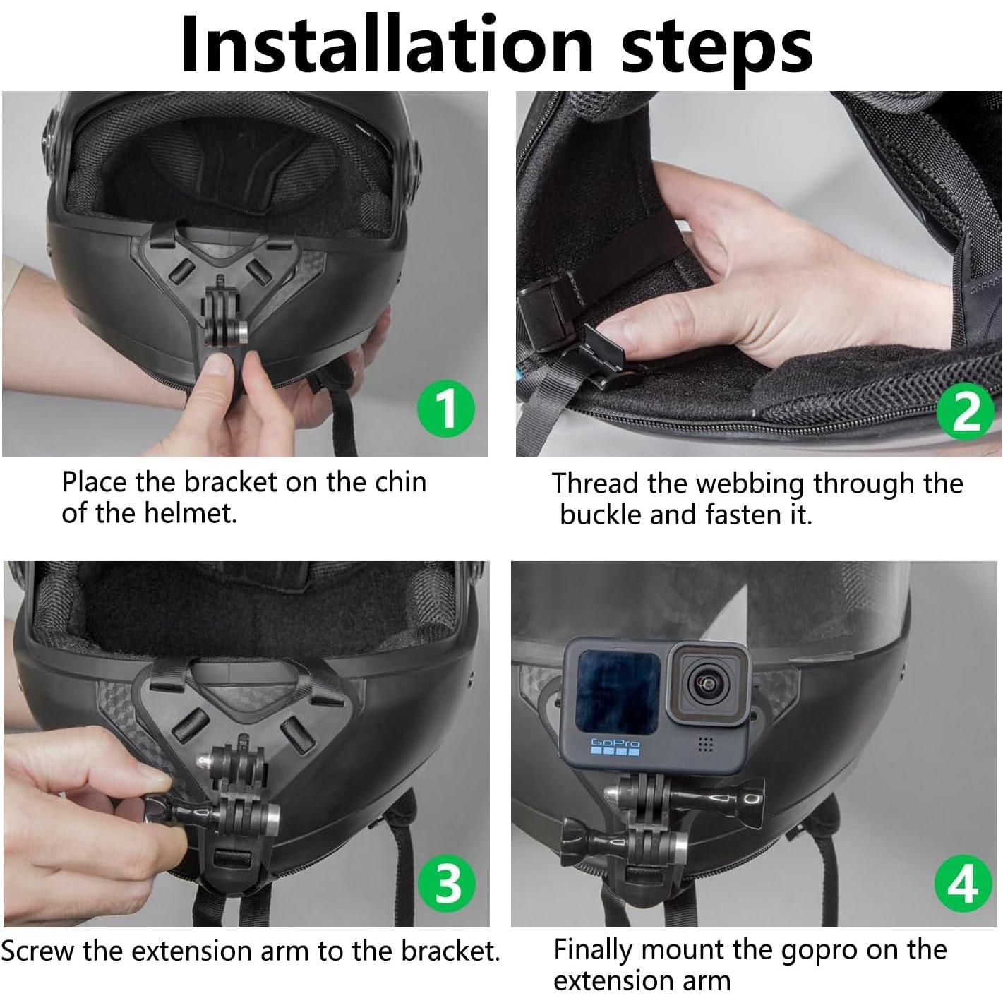 Soporte de Montaje en Barbilla para Casco BLLNDX - Accesorio para Cámaras Deportivas