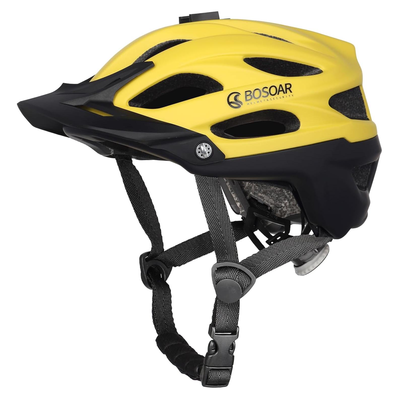 Casco de Bicicleta Bosoar GH-17 Amarillo Cromado 55-61 cm