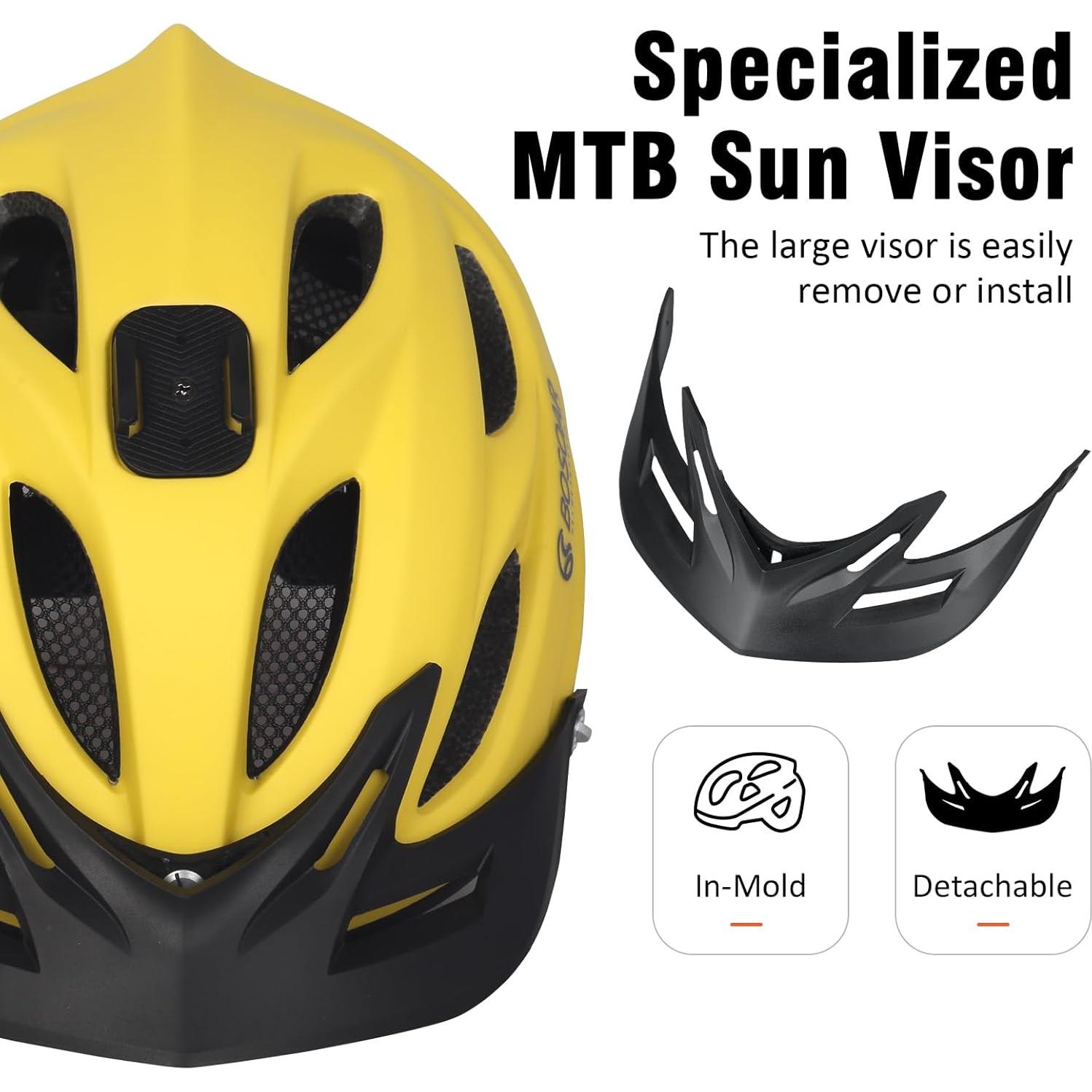 Casco de Bicicleta Bosoar GH-17 Amarillo Cromado 55-61 cm