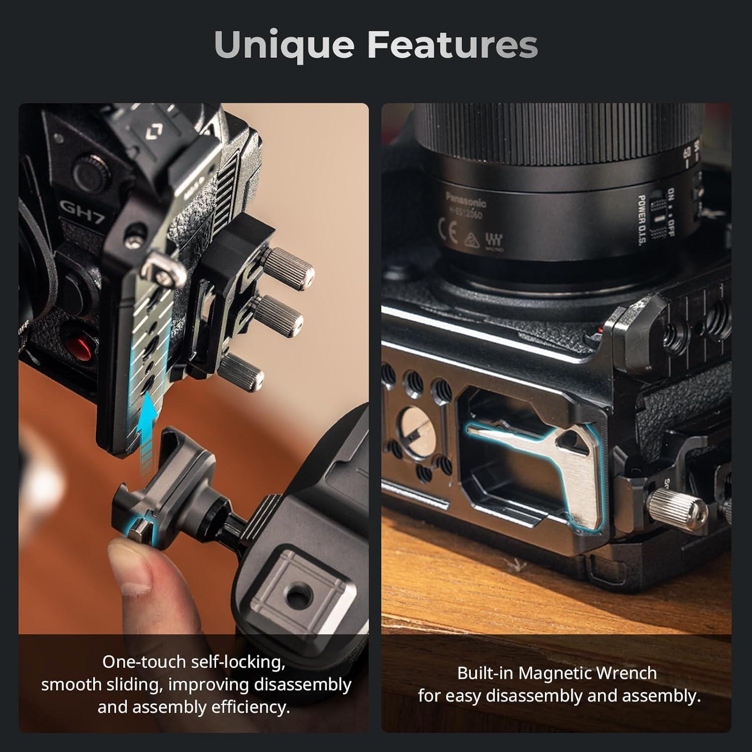 Jaula de liberación rápida SmallRig 4824 para Panasonic LUMIX GH7/GH6