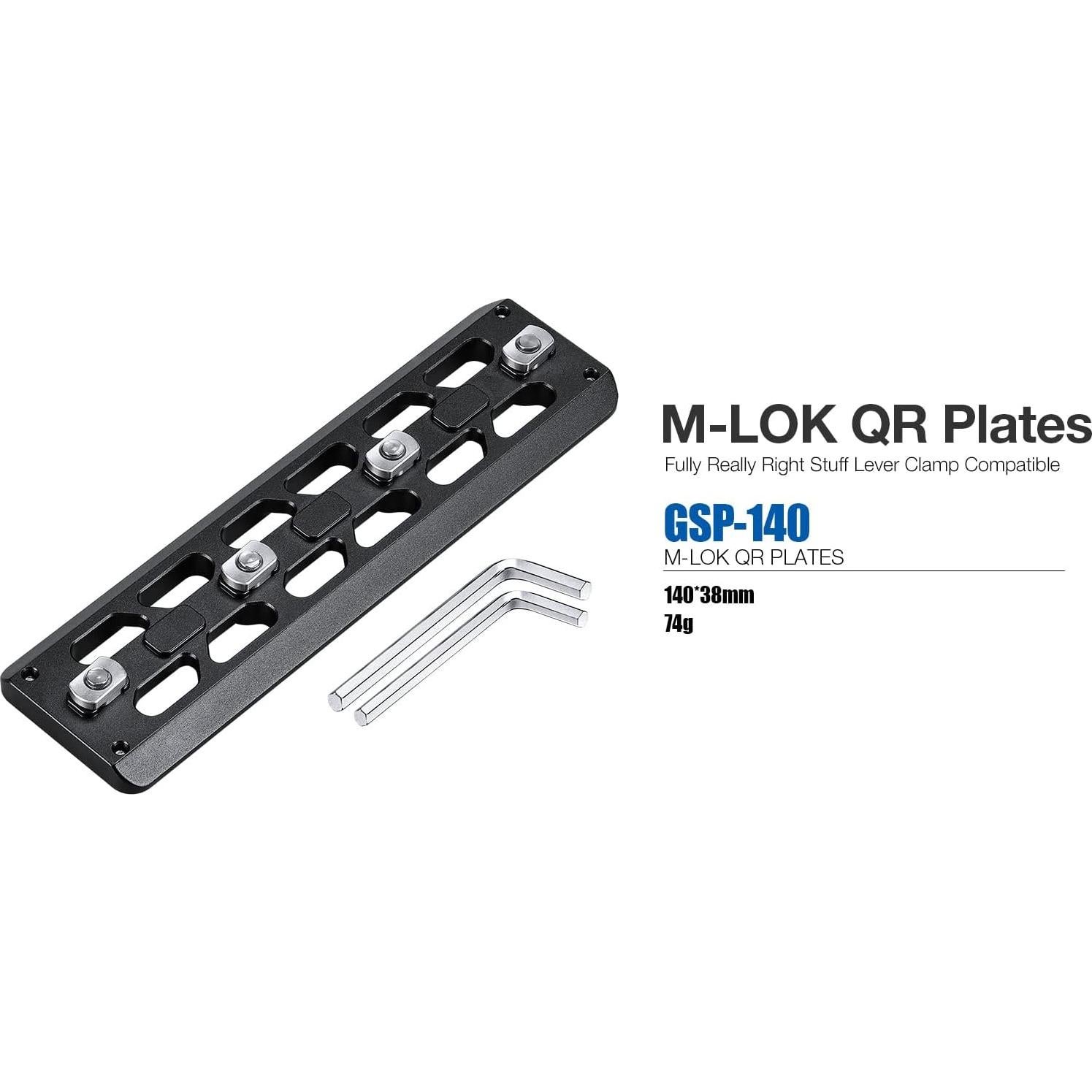 Placa de Soporte para Rifle Leofoto GSP-140 140mm QR Arca-Type