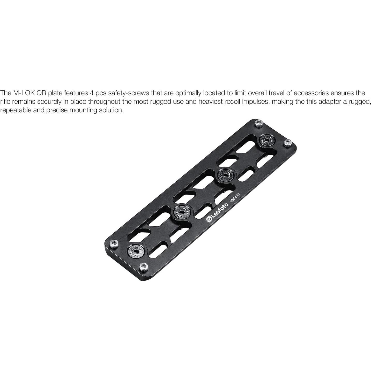 Placa de Soporte para Rifle Leofoto GSP-140 140mm QR Arca-Type