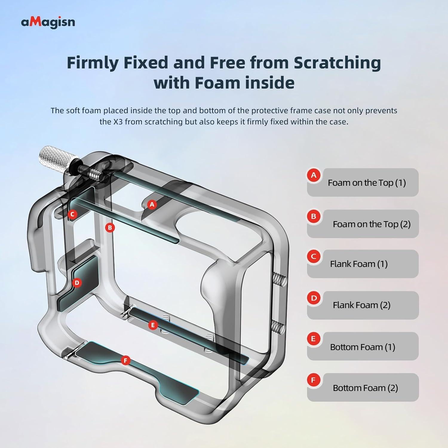 Jaula de Aluminio para Insta360 GO 3S/GO 3 con Funda de Silicona