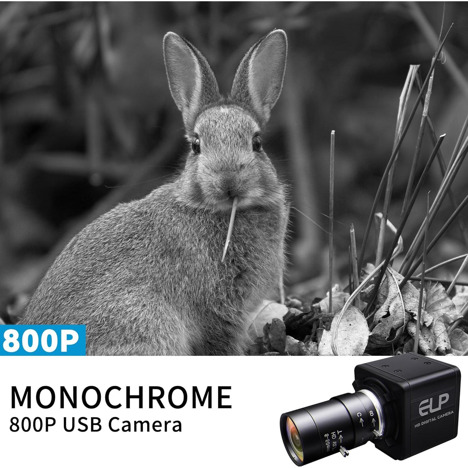 Cámara USB QILOVE 800P Monocromática 640fps Lente 5-50mm