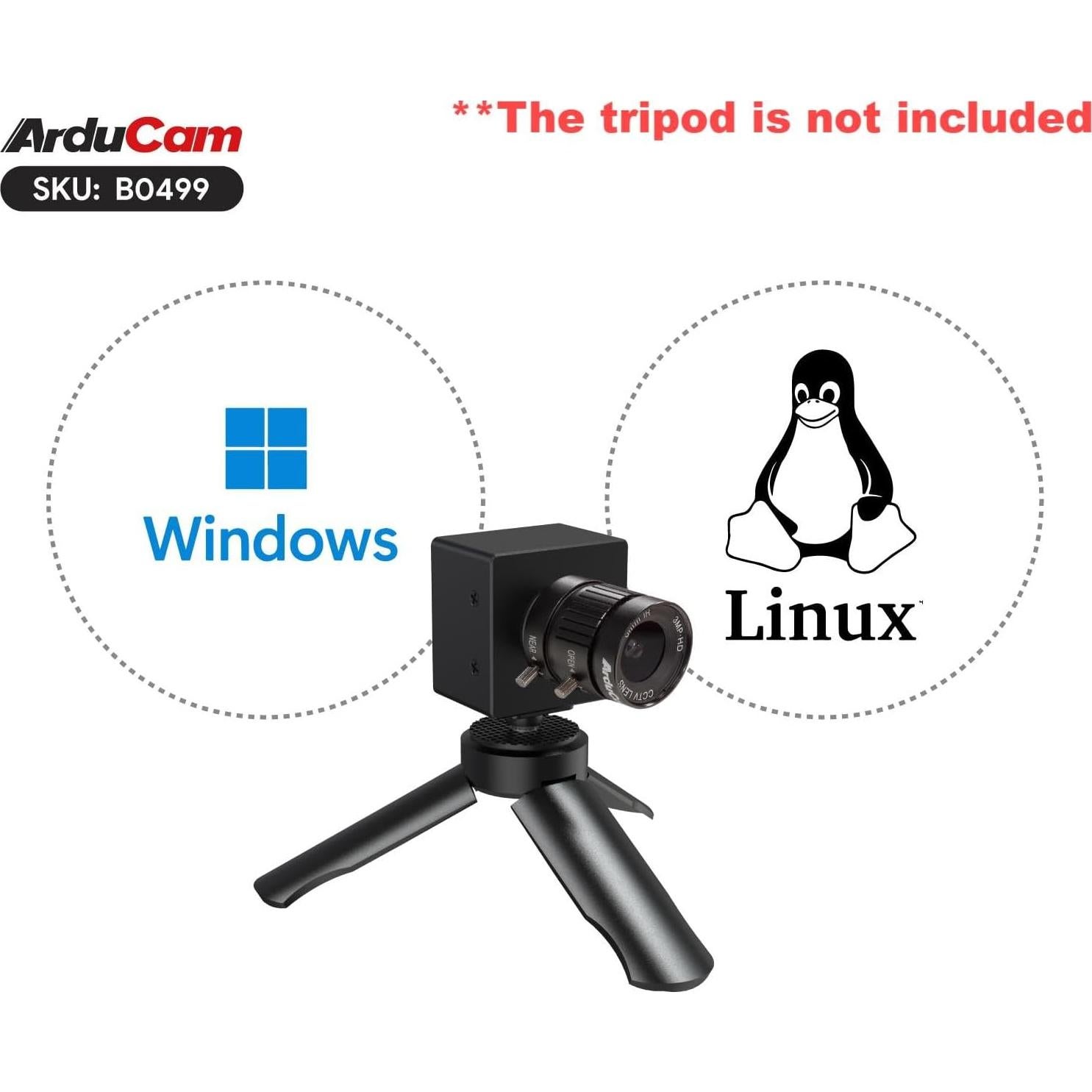 Cámara USB 3.0 Arducam IMX296 1.58MP 44FPS Obturador Global