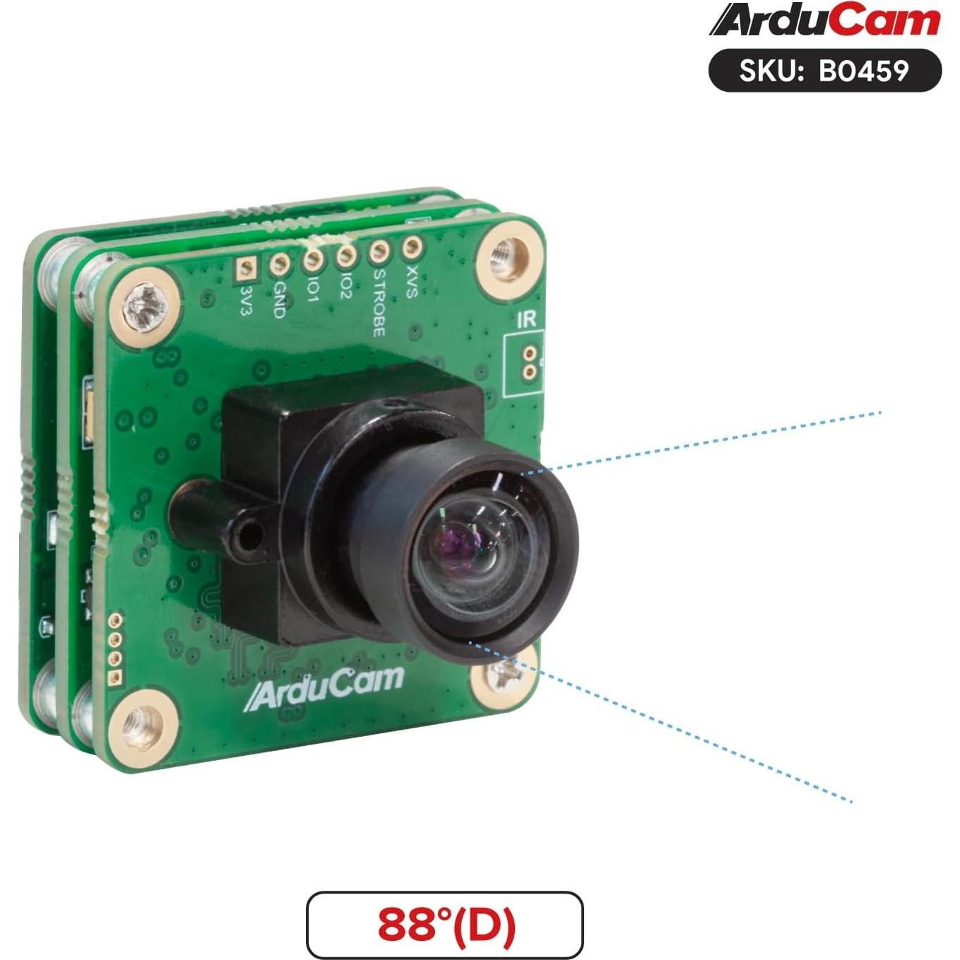 Cámara USB 3.0 Arducam IMX477P 12MP Lente M12 88°