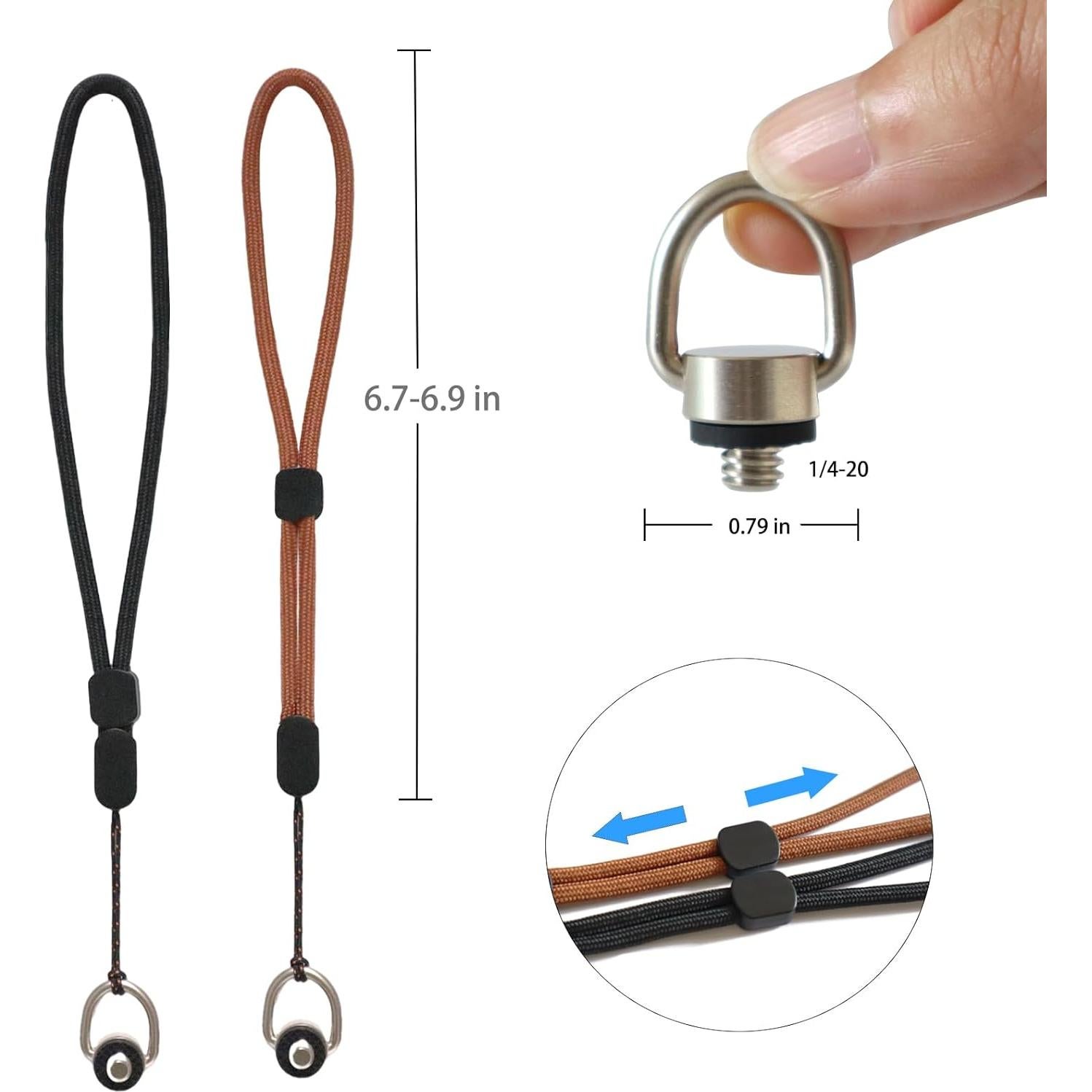 Paquete de 2 correas de muñeca ajustables para cámara Insta360 y DJI