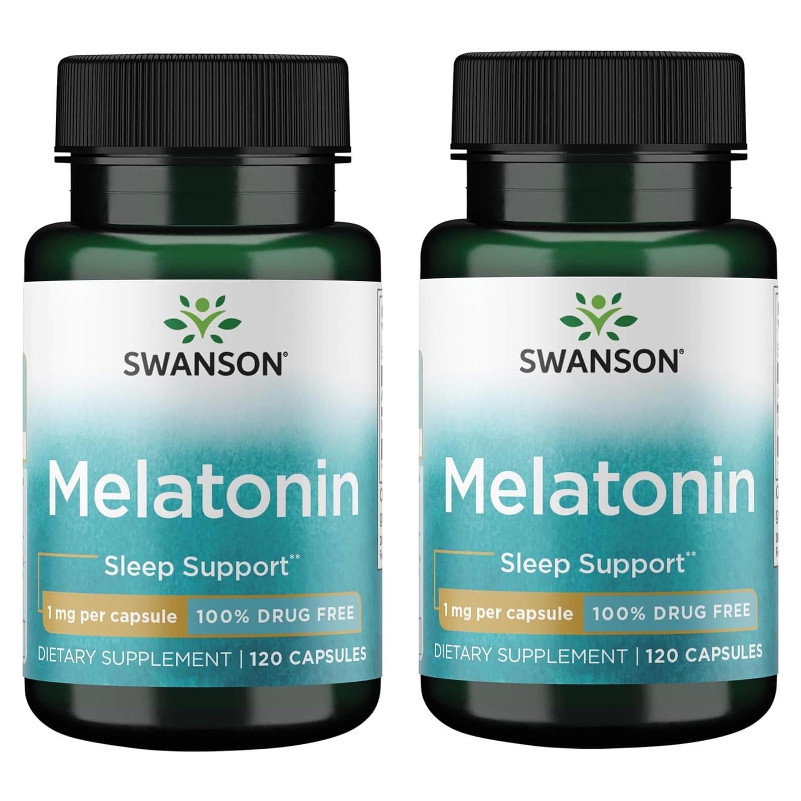 Melatonina Swanson 1mg - Suplemento Herbal 120 Cápsulas