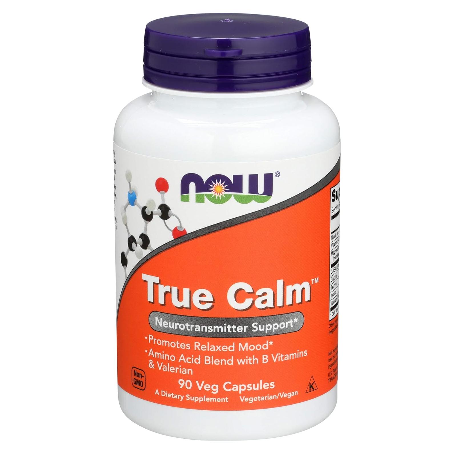 Suplemento Relaxante Now Foods True Calm 90 Cápsulas