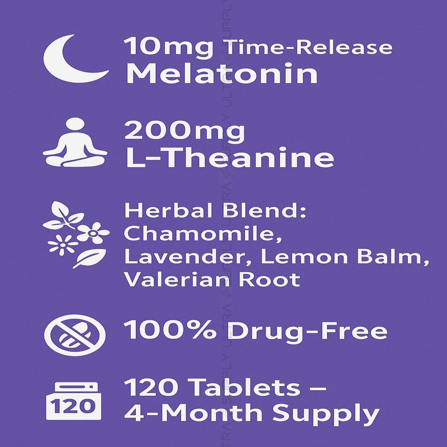 Tabletas Sleep-3 Nature Bounty 120 tabletas 10mg melatonina