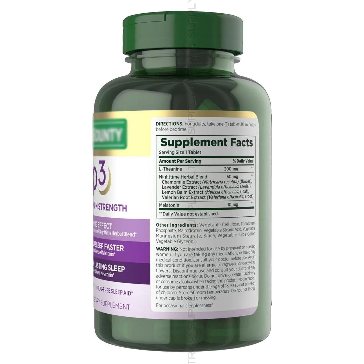 Tabletas Sleep-3 Nature Bounty 120 tabletas 10mg melatonina