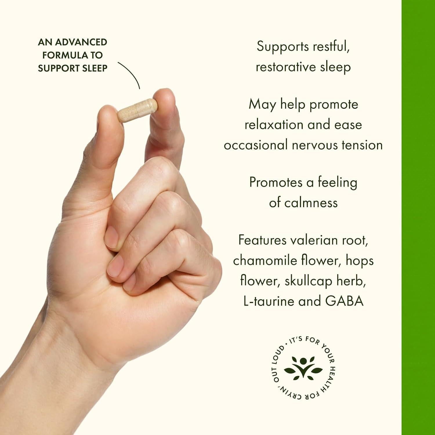 Suplemento de Sueño Swanson con GABA y Melatonina - 60 Cápsulas Veganas