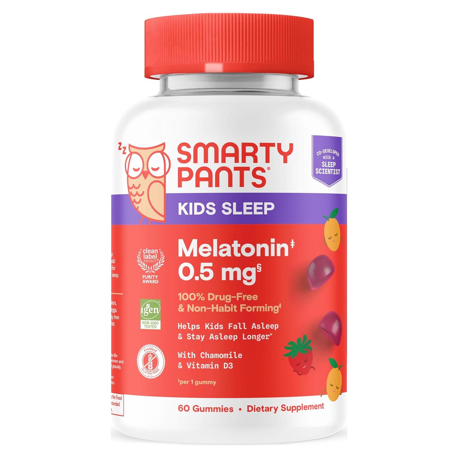 Gominolas para Dormir SmartyPants Niños 0.5mg Melatonina 60 Unidades