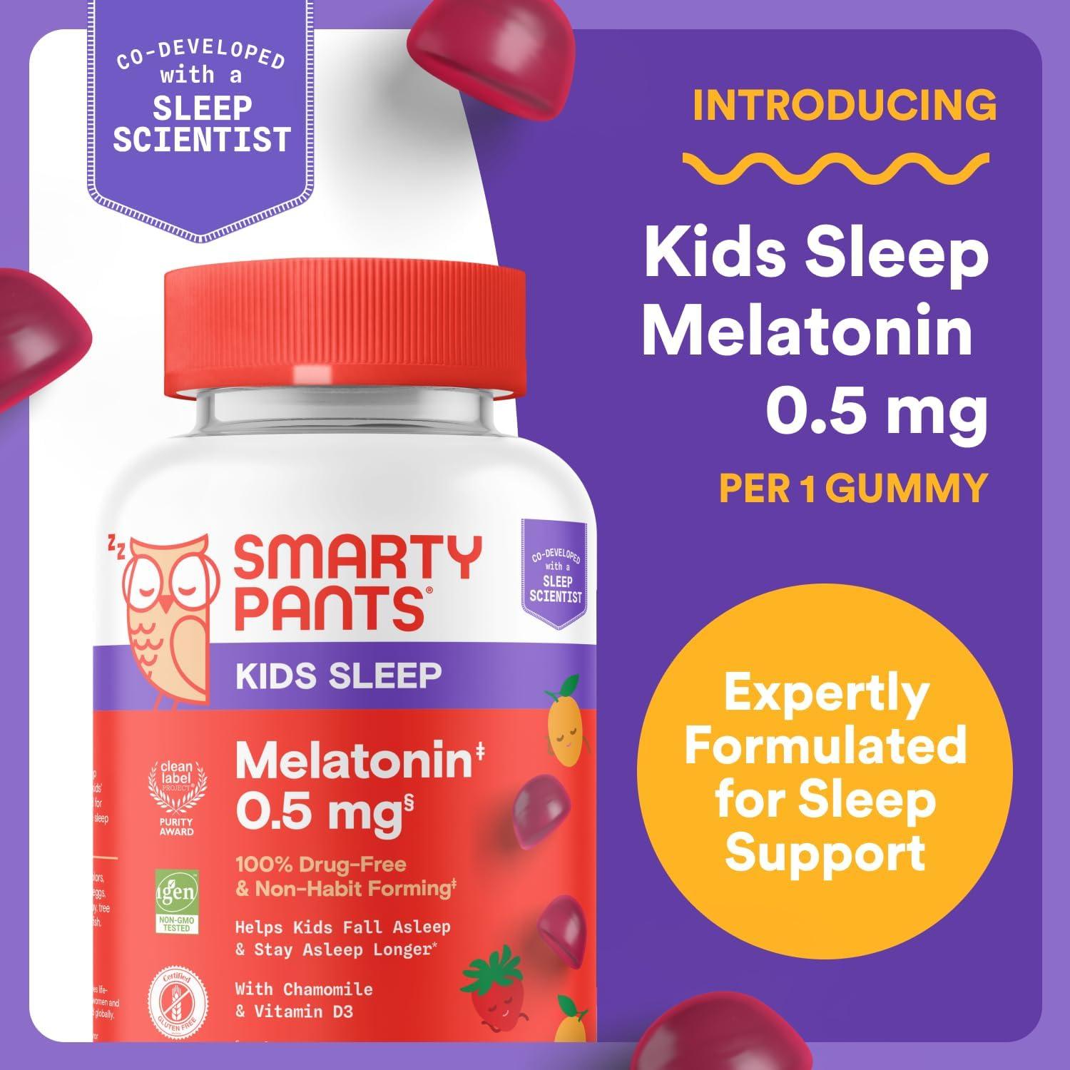 Gominolas para Dormir SmartyPants Niños 0.5mg Melatonina 60 Unidades