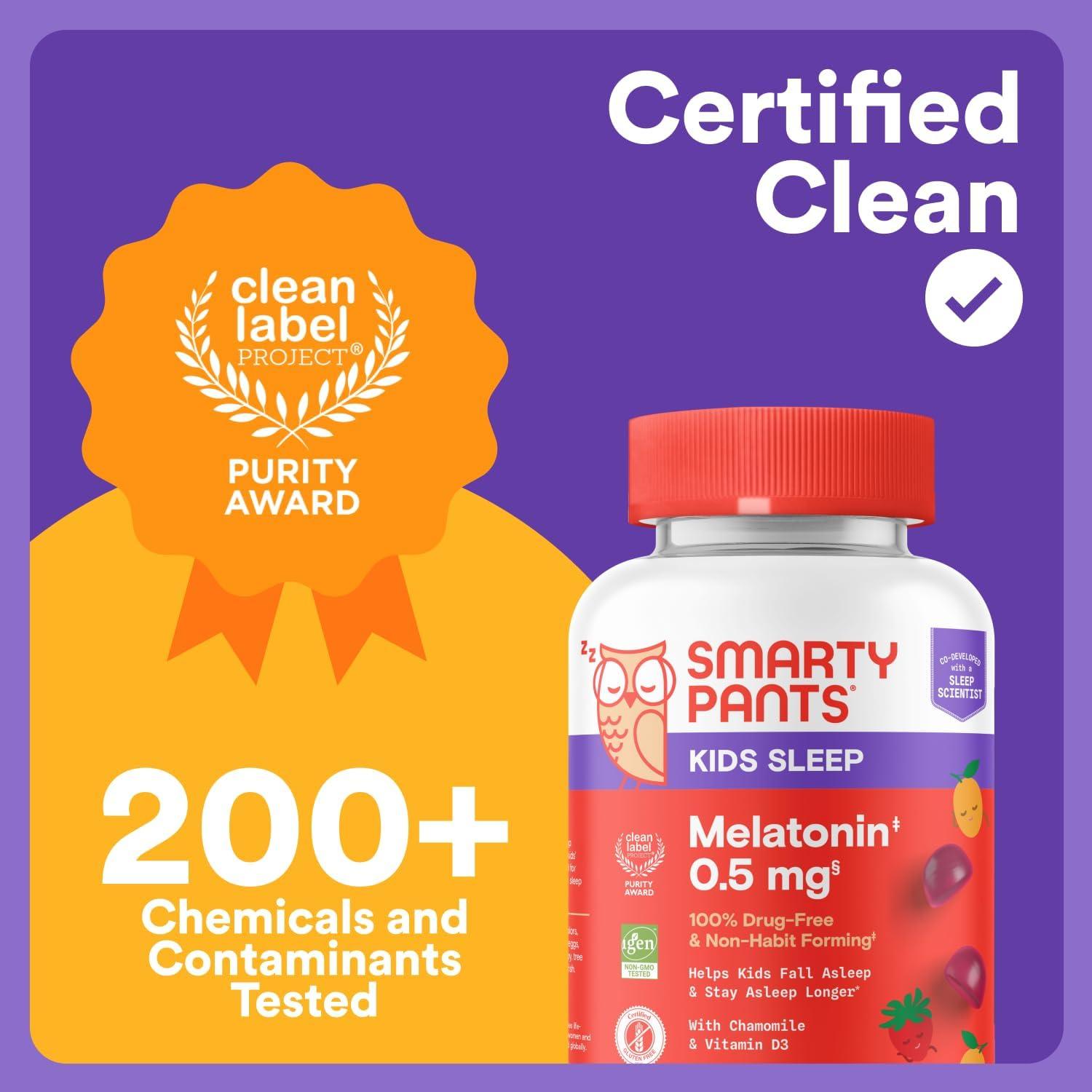 Gominolas para Dormir SmartyPants Niños 0.5mg Melatonina 60 Unidades